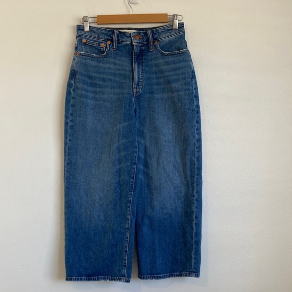 Madewell Denim - Madewell Curvy Slim Wide Leg Jeans Size 27 Petite Classic Blue Denim
